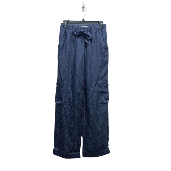 Jonathan Simkhai Pants - Jonathan Simkhai Blue Silk Cargo Pants Size XS